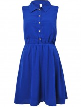 Sukienka kobaltowa rozkloszowana VILA Botalia Dress Rozmiar S