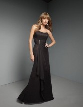  Długa czarna damska suknia wieczorowa