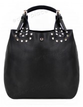  Torebka Shopper bag z ćwiekami czarna M&E FAV035-BLACK