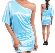  Sukienka jasno niebieska z połyskiem