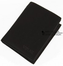  Klasyczny skórzany portfel męski - czarny - Vimax F63